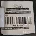 Shower Head Swivel Ball Adapter Brass Adjustable Shower Arm Connector Universal Showering Component (Matte Black)