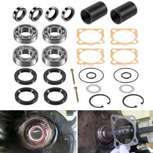 for VW Type 1 Rear IRS Bearing Kit with Seals, Clips & Spacers Compatible with Volkswagen Bug, Karmann GHIA, Type 3 Squareback, Super Beetle, Rear IRS Wheel Bearing Kit & Swing Axles Bearing Seal Kit
