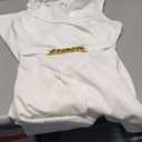 FairyLove Women's Strapless Tube Top Rompers Casual Off Shoulder Printed Sleeveless Belted Wide Leg Jumpsuit with Pockets , White, Medium