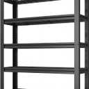 72" H Heavy Duty Garage Shelving, Metal Storage Shelves, 5 Tier Adjustable Storage Shelves, Industrial Utility Rack for Warehouse, Basement, Workshop, Kitchen, 16" D×35" W×72" H, Black