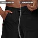 Men's Casual Hiking Athletic Shorts Khaki Board Hybrid Drawstring Elastic Waist 7 inch Quick Dry Lightweight Stretch (Black, XL)