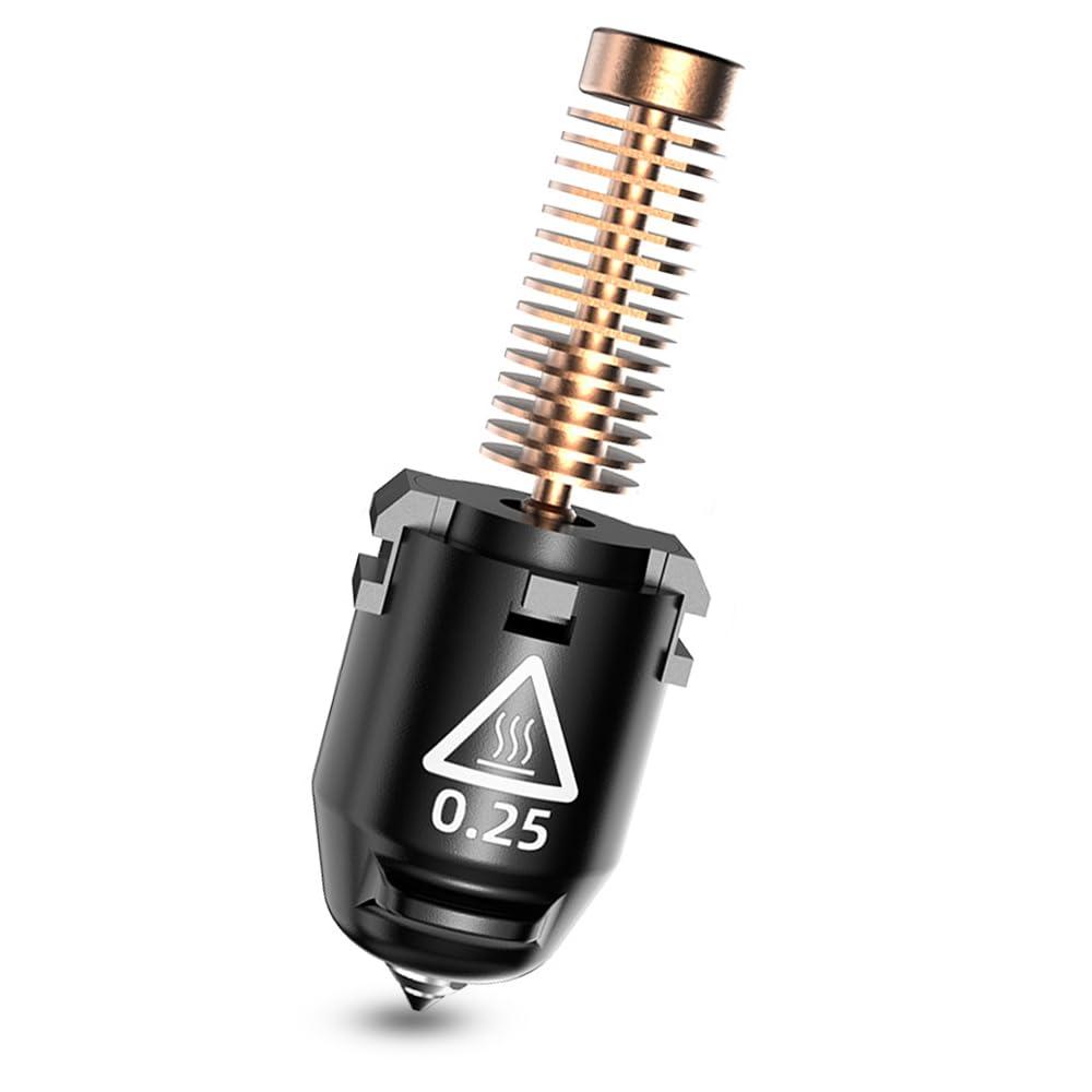 FLASHFORGE Adventurer 5M Nozzle Assembly, 32mm/s High Flow, 35S Fast-Heat 200, 3S Quick-Release 3D Printer Copper Steel Nozzle Parts for AD5M/ AD5M Pro (0.25mm)