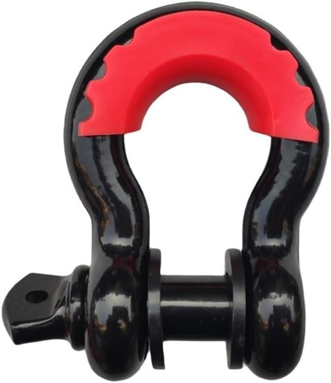 Ring Shackle Tow Truck Hook 3/4 D Ring Shackle 4.75 Ton Tow Truck Hook with Protective Cover Fit Universally(Style 3)