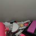 Kids Play Kitchen Toys, Kids BBQ Grill Kitchen Playset with Smoke, Sound & Light, Pink Play Food Toys Cooking Set, 2-Layer Barbecue Outdoor Play Grill Toy Gift for Toddler Girls 3-5, Pink