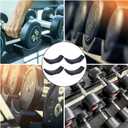 12 Pack Dumbbell Saddles, Heavy Duty Anti-Roll Dumbbell Cradles for Rack or Floor, Non-Slip Plastic Dumbbell Holder for Round & Hex Weights, Home Gym Weight Storage Accessories Replacement