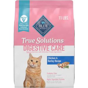 Blue Buffalo True Solutions Digestive Care Natural Dry Cat Food for Adult Cats, Chicken, 11-lb. Bag (EXP 04/26/26)