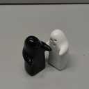Salt and Pepper Shakers Cute Decorative Novelty Hugging Shakers Couple Set Black and White Modern and Vintage Hug Design Easy to Refill and Dispenser Shaker Set