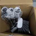 Scrub Brush with Long Handle, Floor Scrub Brush Squeegee Broom for Cleaning, 3 in 1 Shower Scrubber Floor Broom Squeegee for Concrete Tile Wall Deck Patio White