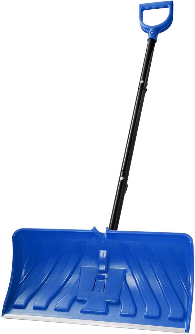 Heavy Duty Snow Pusher with Detachable Ice Chipper 2-in-1 Efficient Snow & Ice Removal Tool for Driveway Path Pavement Sidewalk Footway