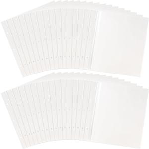 AIOR Scrapbook Self Adhesive Refill Pages, 30 Sheets(60 Pages) 10.24"x 7.1" for Linen DIY Scrapbook Photo Albums Memory Book 11.02"x 8.26"