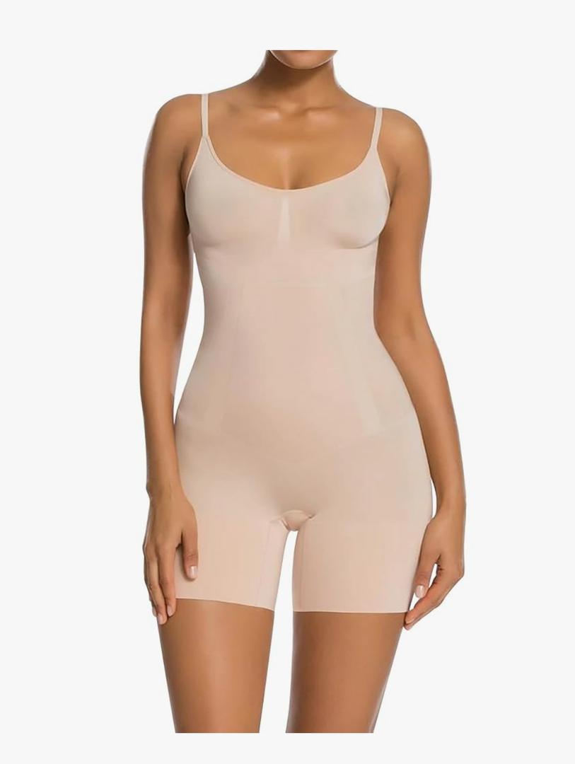 SHAPERX Shapewear for Women Tummy Control Open Bust Thigh Slimmer Body Shaper 2XL Beige SHAPERX Shapewear for Women Tummy Control Open Bust Thigh Slimmer Body Shaper 2XL Beige