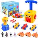 BAKAM Toddler Toys 3-4 for Boys Girls, Balloon Launcher & Powered Car Set, Fun Toddlers STEM Toy Balloon Pump Cars Racer Kit for Kids 3-5 (Monster)