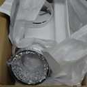 Bathroom Exhaust Fan with LED Light, Square Ceiling Mount Quiet Exhaust Fan for Bathroom/Restroom/Shower/Home/Office,1.0 Sones Low Noise, 141 CFM 4" Duct (Panel size:12inch)