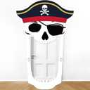 Pirate Party Porch Banner Pirate Theme Party Decorations Captain Hat Skull Door Hanging Banner Backdrop for Nautical Birthday Photo Booth Props Favor Supplies