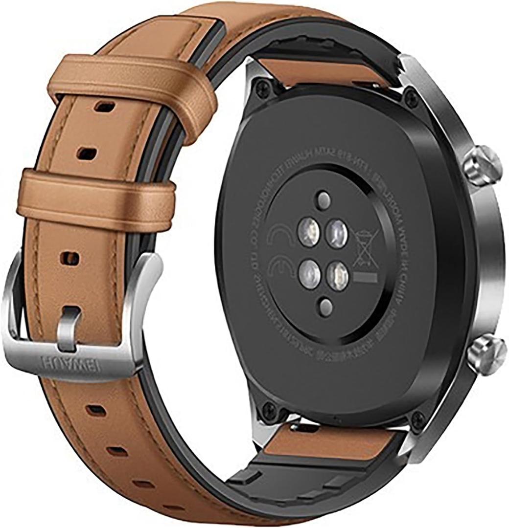 Leather Bands Compatible Samsung Galaxy Watch Ultra 47mm 2025/2024, Breathable Leather with Silicone Replacement Strap Wristband Men Women
