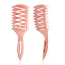 START MAKERS Vented Hair Brush, Detangler Brush for Curly, Thick, and Straight Hair, Dry and Wet Hair Brush for Detangling, Styling, Defining and Shaping, Hair Brush for Women and Men(Pink)