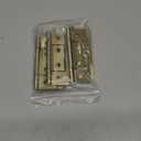 6 Pack Bifold Door Hinge Non-Mortise Bi-fold Door Hinges Surface Mounted Hinges for Closet Bifold Doors3 Inch & Brushed Brass