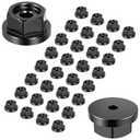 32 PCS Carbon Steel Hex Nuts, Hex Nuts Assortment Kit Washer, 1 inch Hex Screw Hardware Nuts Fastener Tool, Screw Cap Covers Nuts and Bolts for Decorating Outdoor Pergolas, Pavilions,Decks