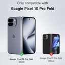 SURITCH for Google Pixel 10 Pro Fold Case with 360 Rotatable Hand Strap Phone Grip Holder & Invisible Kickstand & Screen Protector, Protective Cover for Pixel 10 Pro Fold -Dark Purple