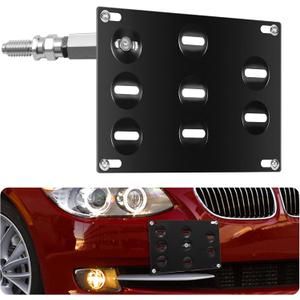 Front Bumper Tow Hook License Plate Mount Bracket Holder Bolt Relocator for BMW E39 E46 E70 E71 E90 E91 E92 E93 1 3 5 Series M3 X5 X6