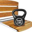 Folding Shower Seat Wall Mounted, 17.5''x13''x11'' Foldable Shower Bench,Fold Down Shower Seat,Folding Shower Seat Bench, Oak (Sliver and Oak)