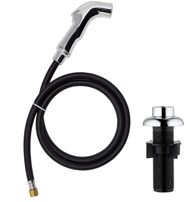 Kitchen Sink Sprayer Head Re.. with Hose and Holder Chrome