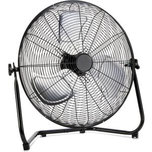Amazon Basics 20" High Velocity Industrial Fan, Floor Fan, with 3 Speeds, Tilt Head, ETL-Listed Safety Compliance, Metal Housing/Blades, Ideal for Industrial/Commercial Space/Garage/Gym, 125W, Black (20 Inch (blades diameter))