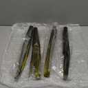 Colingmill 4 Pcs Plastic Metallic Black and Gold Spray Centerpieces for Birthday Table Decorations for Celebration Wedding Anniversary Holiday Party Supplies Happy New Year Decorations, 15.75"