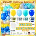Sponge Birthday Decorations Kit - 153Pcs Under the Sea Party Supplies with Balloon Arch, Backdrop & Video Guide - All-in-One Vibrant Decor for Kids & Teens Birthday, Easy No-Stress Setup