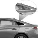 for Hyundai Sonata 2015 2016 2017 2018 2019 Window Louvers Rear Side Window Louvers Air Vent Scoop Shades Cover Blinds Trim Exterior Accessories 2PCS(Bright Black)