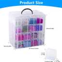 VTG Bead Organizer Box, 112 Pcs Small Organizers, 3-Tier Bead Storage Containers Portable Organizer and Storage Box Stackable Plastic Cases for Bracelet Making DIY Jewelry Nail Charms