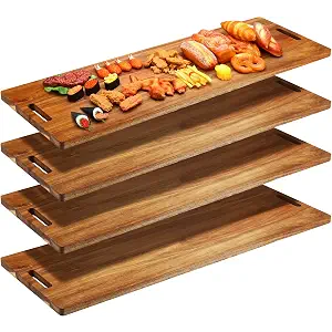 Skylety 35.4" Large Charcuterie Board with Handles,4 Pieces