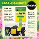 Miracle-Gro Dual Chamber Compost Tumbler Easy-Turn, Heavy-Duty Outdoor Bin Composter with 2 Sliding Doors (2x18.5 Gal/70L