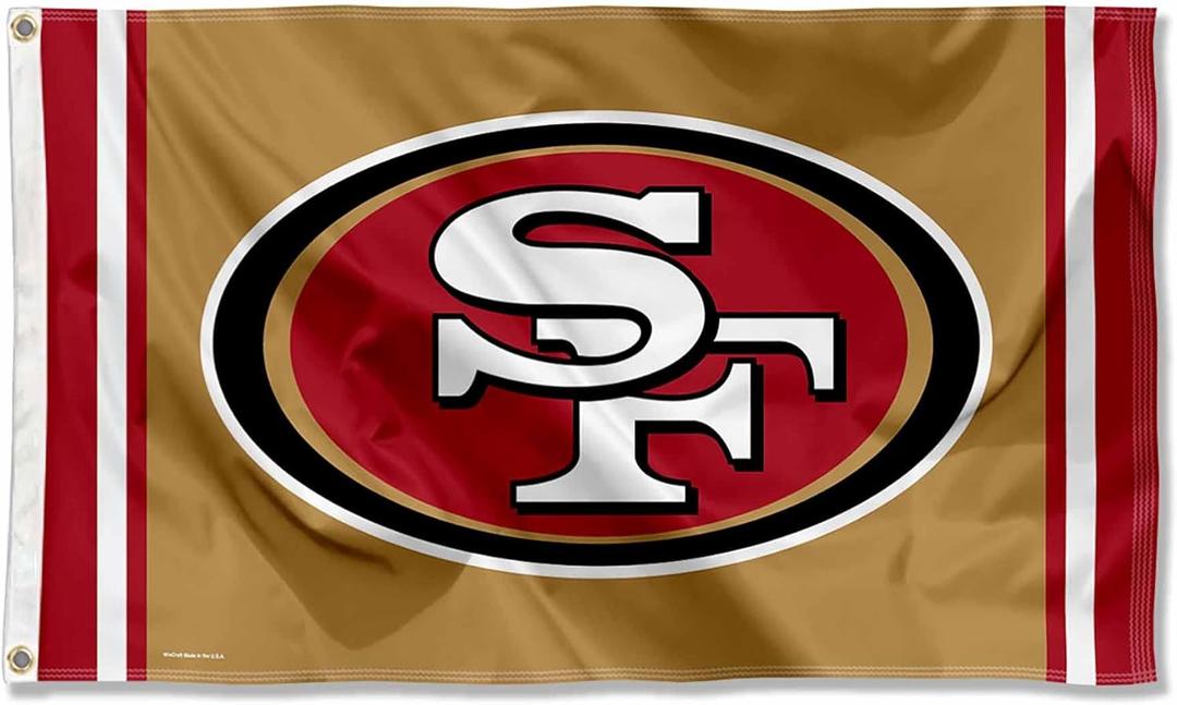 San Francisco 49ers Logo Flag Gold and Banner