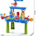 JUKUDAHU 3-Tier Sand and Water Table Toys for Kids Aged 3 4 5 6 7 8, Outdoor Activity Playset Sensory Play Table with Beach Toys Accessories Water Waterfall, Birthday Gifts for Toddlers 3-4 3-5 4-6