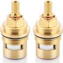 Faucet Cartridge Replacement for Kohler 1000187 1000188, Ceramic Valve Faucet Replacement Parts use in Deck Faucets with 3/4 inch Valves (Cold+Hot Cartridge)