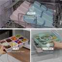 Caperci Snackle Box Container - Large 10-Compartment Divided Serving Tray with Lid and Handle, Built-in 2 Dip Containers, Dishwasher Safe, Leak-Proof, Wheat Straw, BPA-Free (Pink)