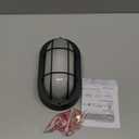 WISBEAM LED Bulkhead Light, Outdoor LED Wall Light for House, Dimmable, 6W Replace 60W, 450 Lumen 3000K Daylight White 80CRI, Waterproof, ETL Rated (1 Pack, Black)