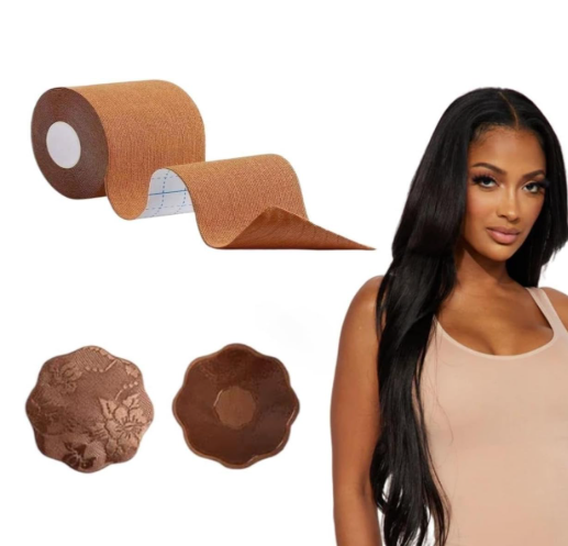 Boob Tape Breast Lift Tape for Large Breasts with 2 Pcs Nipple Covers