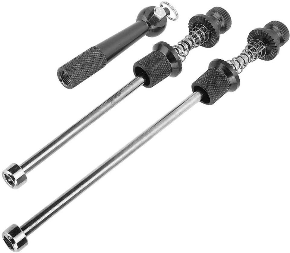 Alomejor Quick Release Lever Wheel Locking Skewers Road Bike Skewers Wheels Locking Security Quick Release Skewers (Black)