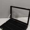 Rings Organizer Tray 100 Slot Velvet Ring Earring Storage Box TranSparent Cover Jewelry Store Ring Display Box Jewelry Display Cabinet for Girl Wife Mother (Grey)