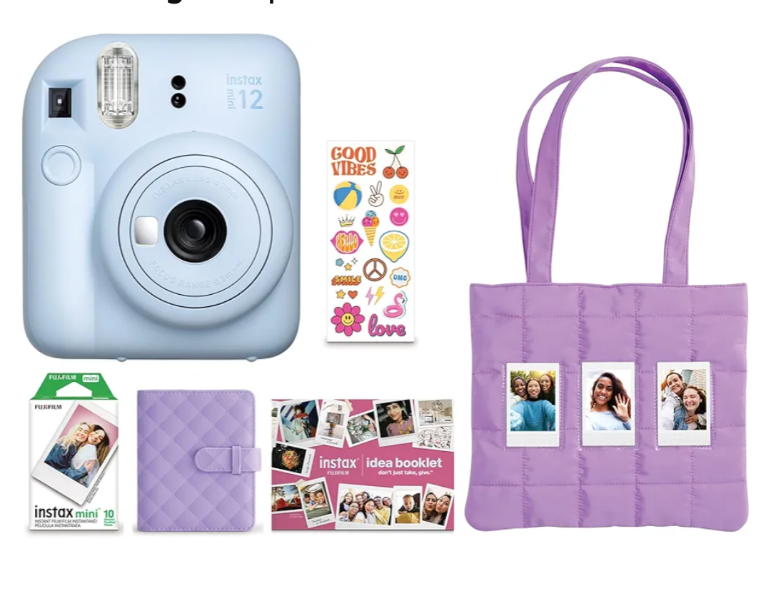 FUJIFILM Instax Mini 12 Holiday Bundle 2025 - Pastel Blue