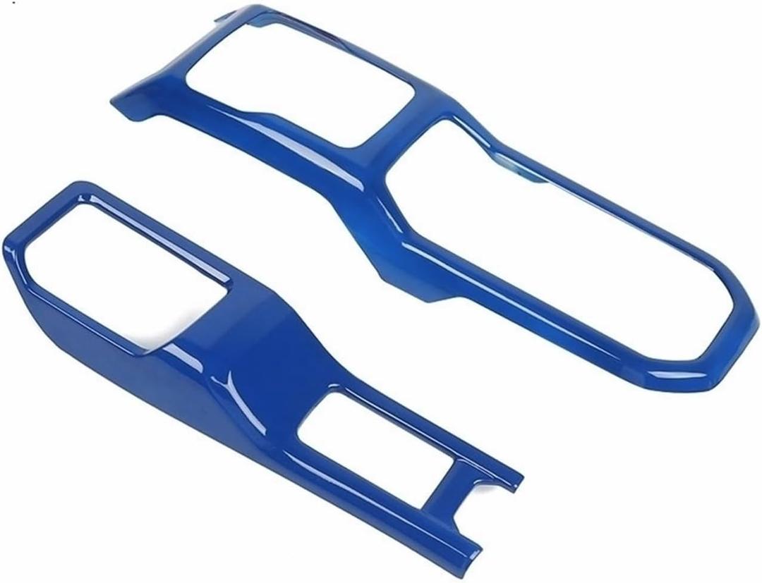 2PCs Car 4WD Gear Shift Panel Decoration Cover Stickers Compatible for Jeep Wrangler JL Compatible for Gladiator JT 2018 Up Accessories Car Interior Stickers and Decals Carbon Fiber Wrap(Blue)