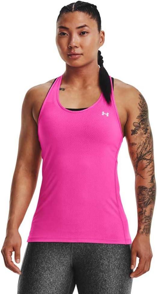 Under Armour Women's HeatGear Racer Tank ((652) Rebel Pink / / Iridescent)
