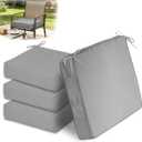 18x16 Outdoor Chair Cushions Set of 4,Furniture Cushion,Light Gray, 4Set-18.5*16