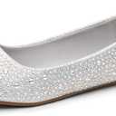 DREAM PAIRS Women's Sole-Shine Rhinestone Ballet Flats Shoes (9.5)