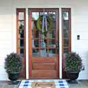 Outdoor Artificial Plants Lavender, UV Resistant Fake Bushes Topiary Boxwood Tree Balls with Ground Spikes for Indoor and Outdoor Porch Yard Farmhouse Terrace Greenery Decoration