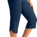 Pudolla Women's Swim Capris 18" Quick Dry UPF50+ Swimsuit Pants Long Board Shorts for Women with Pockets XL