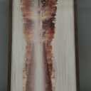 Fall Landscape Framed Wall Art: Lake Scene Wooden Picture Autumn Forest Scenic Painting Nature Scenery Prints Large Artwork for Home Office (60"L x 30"W)