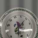 Portmeirion Botanic Garden 10.5-inch Wall Clock, Garden Lilac Motif - Fine Earthenware Silent Wall Clock, Chip-Resistant Glaze, Sophisticated Room & Farmhouse Kitchen Dcor Accent
